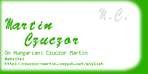 martin czuczor business card